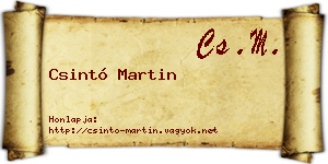 Csintó Martin névjegykártya