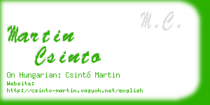 martin csinto business card